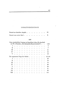 Erste Seite der gesammelten Inhaltsverzeichnisse, Faksimile