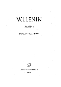 Titelblatt Band 8, Faksimile