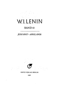 Titelblatt Band 13, Faksimile