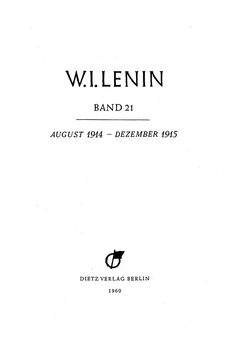 Titelblatt Band 21, Faksimile