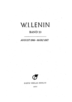 Titelblatt Band 23, Faksimile