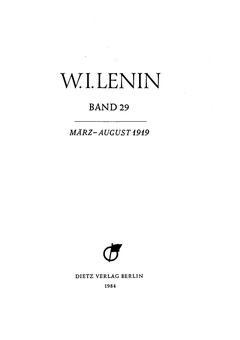 Titelblatt Band 29, Faksimile