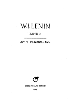 Titelblatt Band 31, Faksimile