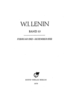 Titelblatt Band 35, Faksimile